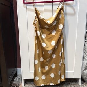 Forever 21 Gold Polka Dot Mini Dress